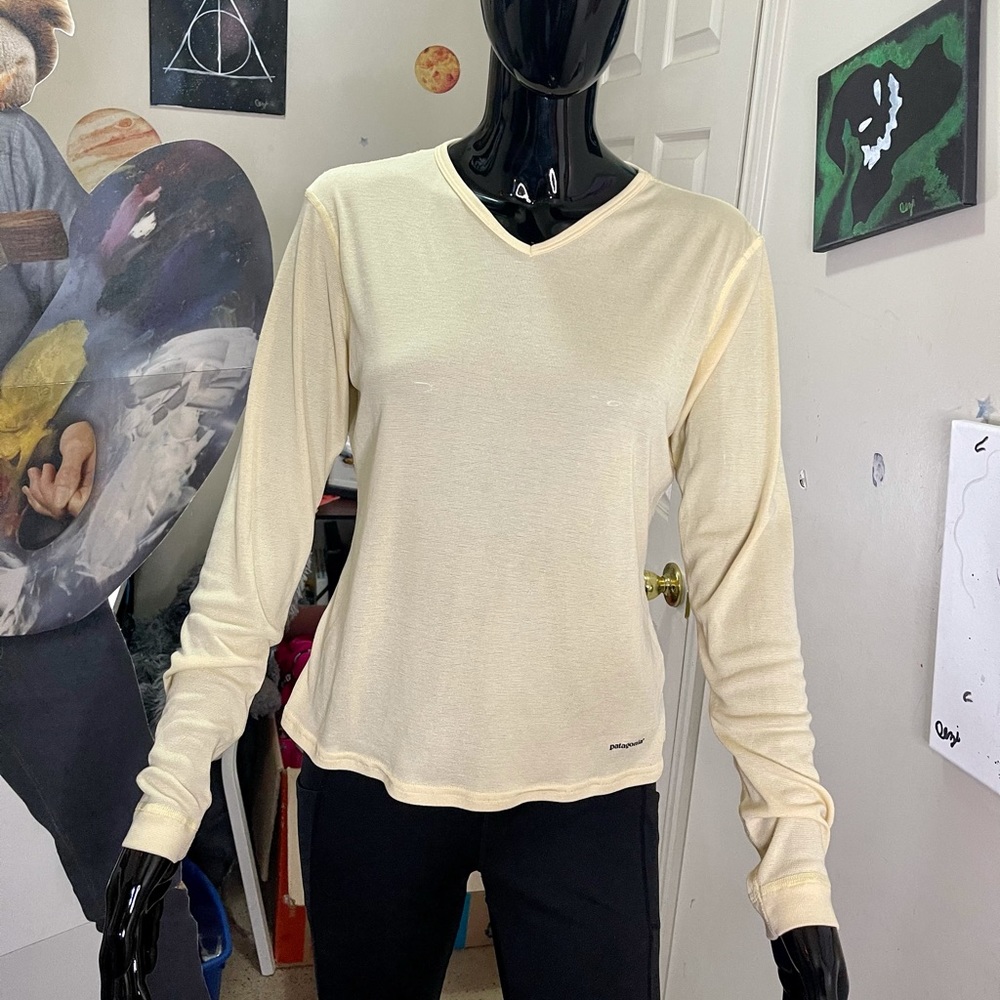 Patagonia Light Yellow Basic Long Sleeve